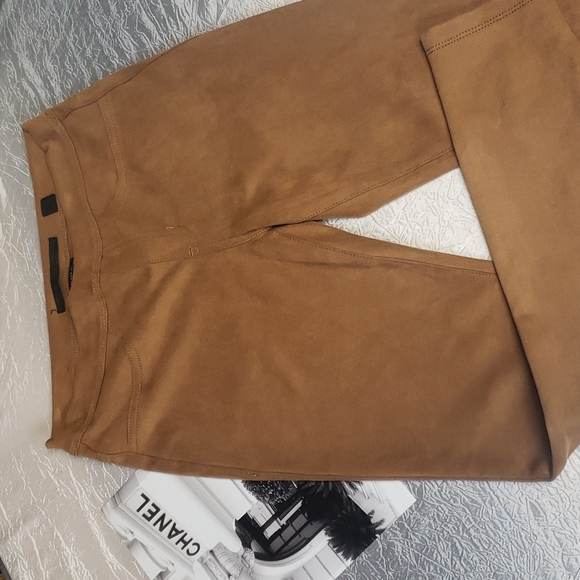 Black Label Pants - "Black Label" Cow Hyde Suede Bodycon Casual Pants- Casual Business